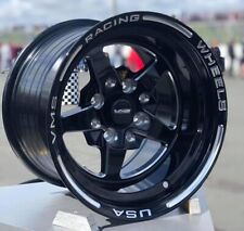 Vms Racing Black V Star Milling Drag Racing Wheel Rim 13x9 4x100 4x114 Et0 - X2