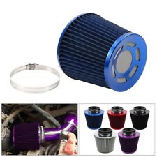 3 76mm Inlet High Flow Car Cold Air Intake Cone Air Filter Replacement