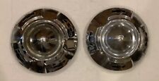 1957 - 1960 Chevy Pickup Truck 12 Ton Chrome Dog Dish Hubcaps Lot Of 2