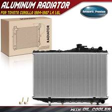 Radiator With Transmission Oil Cooler For Toyota Corolla 1984 1985-1987 L4 1.6l