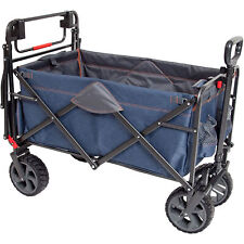 Mac Sports Collapsible Folding Heavy Duty Utility Cart Wagon Blue Open Box