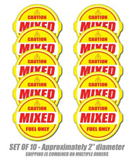 Mixed Fuel Only Sticker Gasoline Diesel Decal Label Tank Vinyl Door Label 10x
