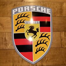 Porsche Vintage Wall Sign Dealership Wall Sign Metal Crest