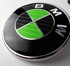 Black Green Carbon Fiber Bmw Emblem Sticker Decal Vinyl Overlay Roundel Badge