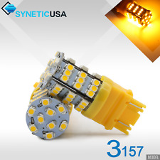 2x 3157 3457k Amber 54-smd 190lm Turn Signal Parking Led Lamp Light Bulbs