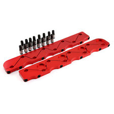 Chevy Bbc 454 Rocker Stud Girdle Kit Red With 716 Polylock Nuts