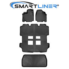 Smartliner Floor Mats Set 3 Rows And Cargo Liner Black For 2011-2017 Odyssey