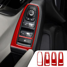 For Subaru Impreza Crosstrek 17-2022 Window Control Button Sticker Carbon Fiber