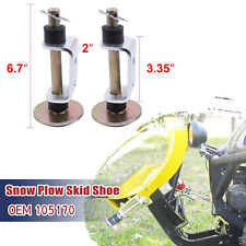 Pair Universal Snow Plow Skid Shoe Blade Skid Kit W Skids Washers For Atv Utv