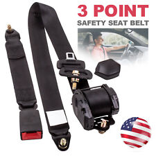 Universal 3 Point Safety Seat Belt Strap Car Retractable Adjustable Auto Belt