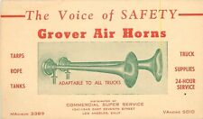 Postcard 1920s Auto Air Horns Advertising Grover Undivided 23-11384
