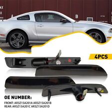 For 10-14 Ford Mustang Smoked Front Rear Led Side Marker Light Bumper Lamp 4pcs