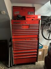 1980s Snap On Tool Box With Tools Kr-550b Combo Top Bottom Chest Rolling Red