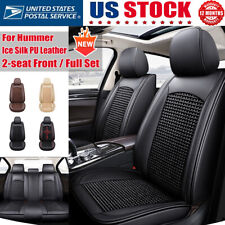 Ice Silk Pu Leather Car Seat Cover Deluxe Auto Full Setfront Cushion For Hummer