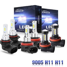 For Nissan Pathfinder 2013-2016 Led Headlight High Low Beam Fog Light Bulbs Kit