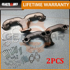 Horn Exhaust Manifolds Pair Set For Small Block Chevy Sbc 283 305 327 350 400 Us
