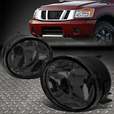 For 05-15 Nissan Titan Armada Smoked Lens Front Bumper Driving Fog Light Lamps