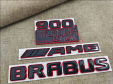 4pcs Glossy Back 900 Brabus Biturbo Emblem Badge Sticker Set For Mercedes Benz