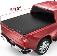 5.8ft Soft Roll-up Tonneau Cover Truck Bed For 2019-2024 Silverado Sierra 1500
