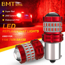 2x Led Rear Brake Tail Signal Light Bulbs 1156 7506 5008 Pure Red Super Bright