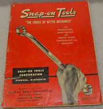 Rare Original Vintage Old Snap-on Tools Catalog V Issued October 1955