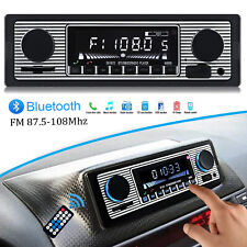 Bluetooth Car Radio Vintage Mp3 Player Fm Usb Aux Classic Stereo Audio Receiver