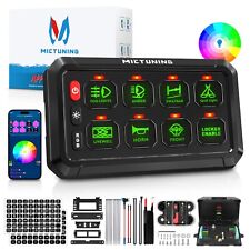 Mictuning 8 Gang Switch Panel Rgb Led Auxiliary Power Switch Relay System Marine