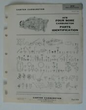 Carter Carbureter Afb Four Bore Parts Identification Form 5406 August 1960