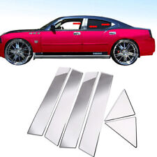 6pcs For Dodge Charger 2006-2010 Chrome Pillar Posts Door Window Trim Cover