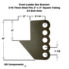 Front Ladder Bar Bracket Fits 2 X 3 Crossmember 34 Hole 316 Steel