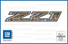 Set Of 2 2014 - 2018 Chevy Silverado Z71 Off Road Decals Realtree Max4 Camo