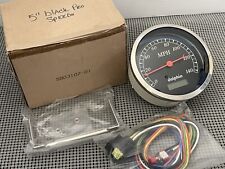 Dolphin Black Electronic Speedometer 5 Gauge Hotrod Ford Chevy Nos