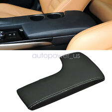 Leather Console Lid Armrest Cover For Lexus Is250 Is350 2014-2017 Black