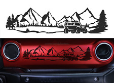 For Jeep Wrangler Gladiator Lake Mountain Offroad Dashboard Vinyl Decal
