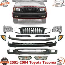 Front Bumper Kit Primed Grille Head Lights For 2001-2004 Toyota Tacoma