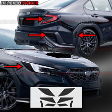 For Wrx 2022-24 Smoke Tail Light Front Rear Side Markers Overlay Tint Decals Ppf