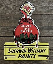 Sherwin-williams Paints Cover The Earth Embossed Metal Sign 23.5 X 18