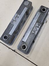Mickey Thompson Tall Valve Covers Small Block Chevy Finned Alum Vintage Mt