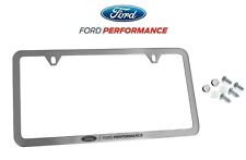 Ford Performance License Plate Frame - Brushed Stainless Steel