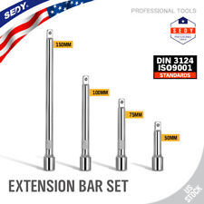 4pc 14 Long Socket Extension Bar Set Shaft 2 3 4 6 Socket Ratchet Improved