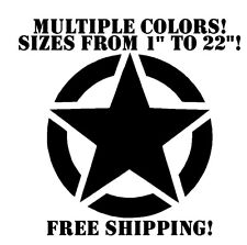 Army Star Vinyl Decal Sticker Us Military Hood Graphic Body Black Out 1 To 22