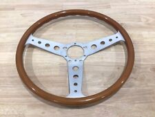 Vintage 15 Personal Mahogany Wood Made In Italy Steering Wheel