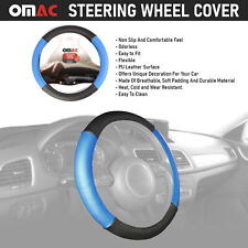 Steering Wheel Cover For Volkswagen Black Blue Breathable Anti-slip Leather 15