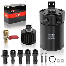2 Port Universal Aluminum Oil Catch Can Kit Reservoir Tank With Breather Filter