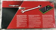 New Snap-on Green 23pc Sae Metric Flank Drive Reversible Ratcheting Wrench Set