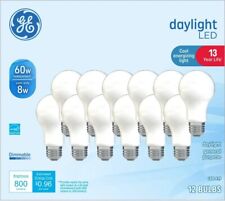 Ge Led Light Bulbs 60 Watt Daylight A19 Dimmable. 12-pack