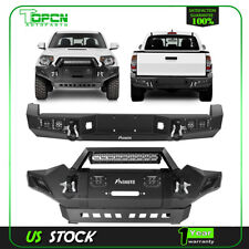 For Toyota Tacoma 2005-2015 Front Rear Bumper Steel With Led Lights Guard D-ring