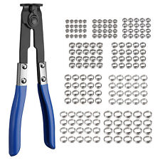 180x Assorted Hose Clamp Stainless Steel Ear Cinch Rings Crimp Pinch Set Pliers