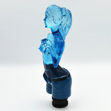 Blue Acrylic Car Universal Gear Shift Knob Lever Shifter Clear Girl Lady Looking