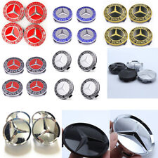 4pcs 75mm Wheel Center Caps Hub Caps Cover Logo Emblem Hubcaps For Mercedes-benz